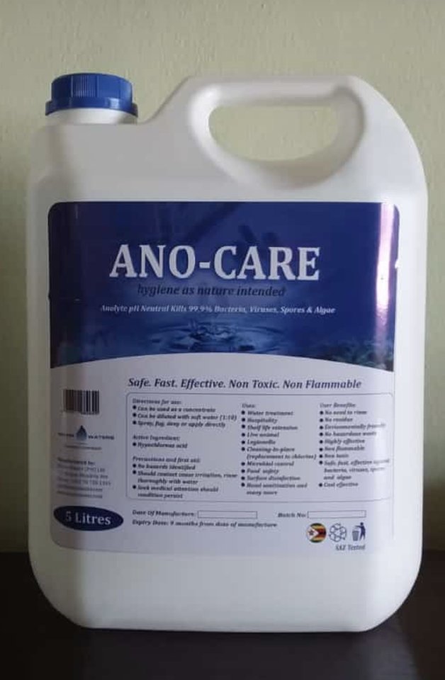 Anolyte disinfectant solution