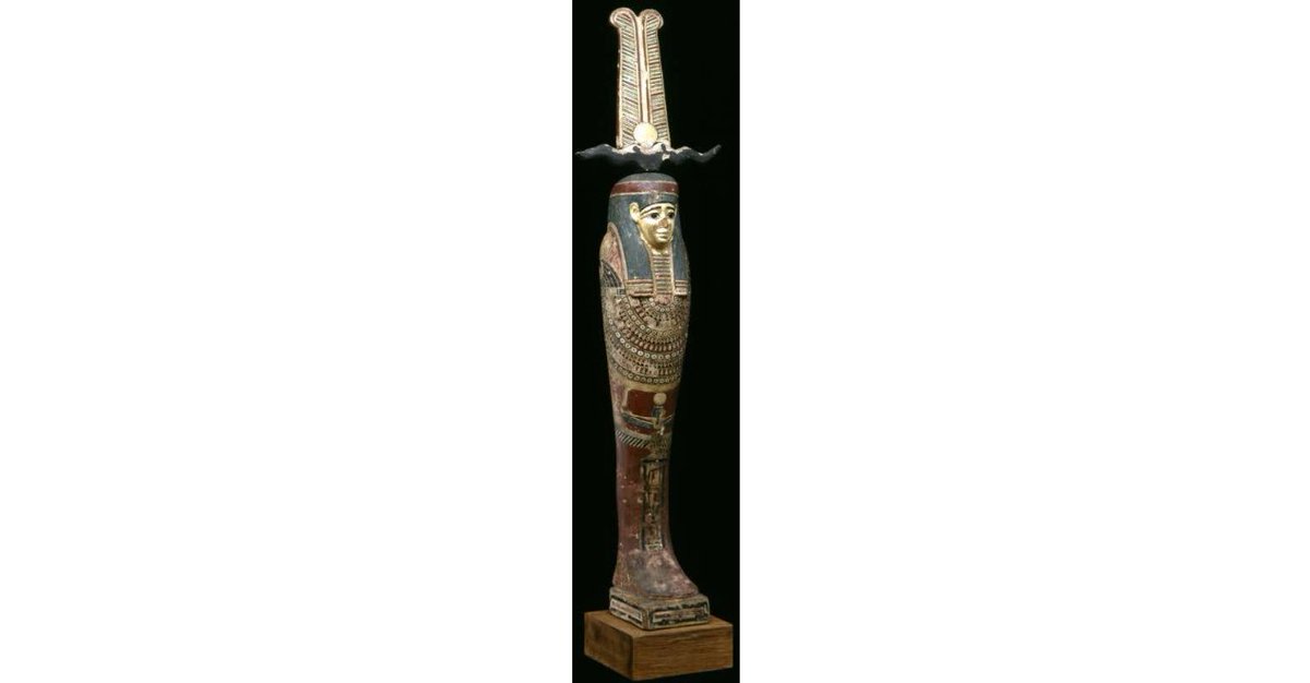 Images of Osiris and the composite deity Ptah-Sokar-Osiris were particularly common in wooden form during the Late Period; the  @britishmuseum have many examples which are worth browsing on their website if you’re interested, but here are just a few! (EA 9761, 16784, 23046)