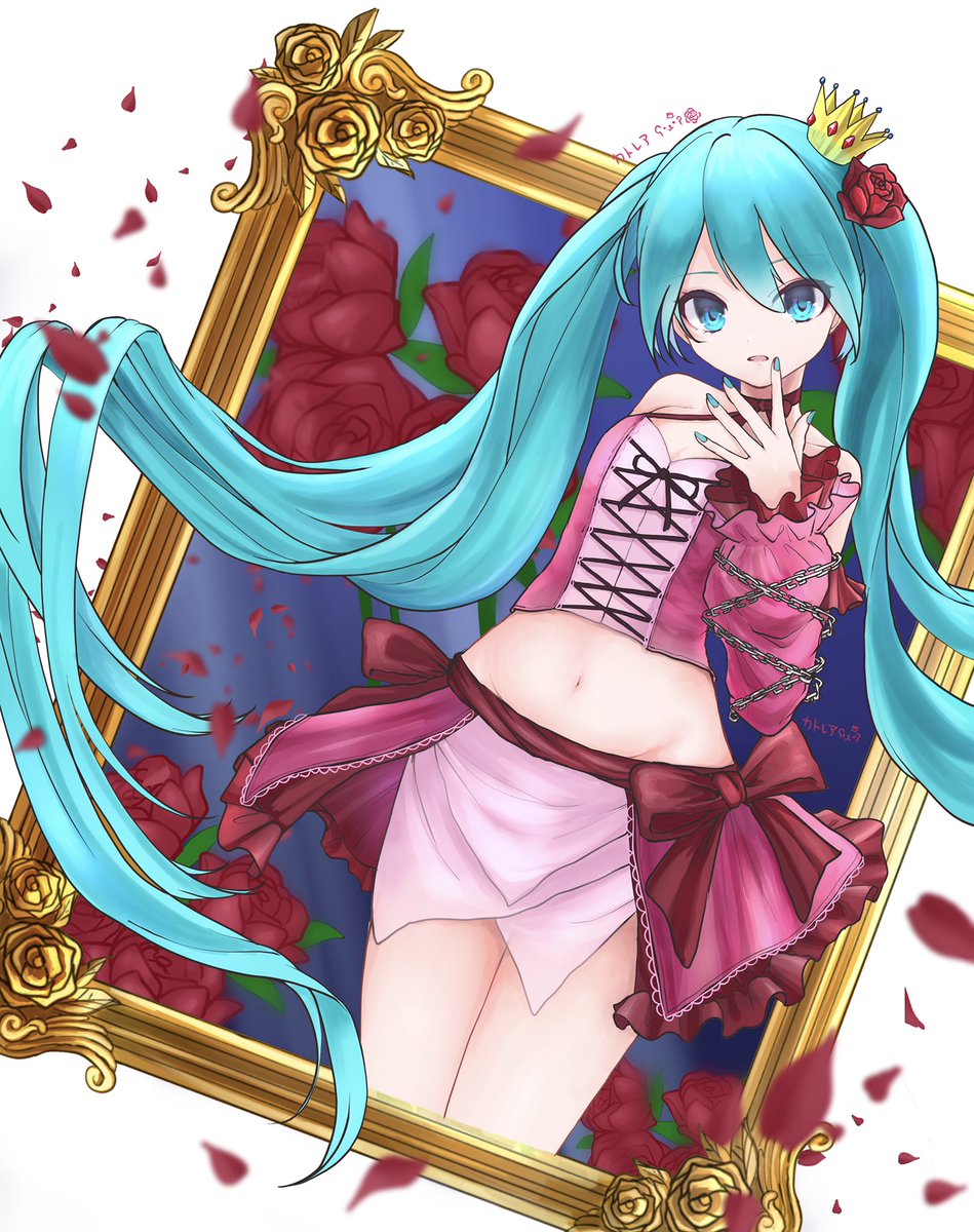 初音ミク 「初音ミク ヴィンテージドレス 」|カトレアのイラスト