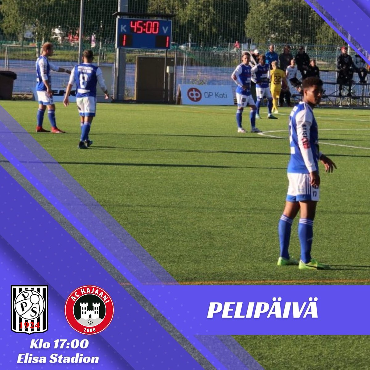ACKajaani's tweet photo. Tänään pelataan Vaasassa!
⚽ @vps1924 vs AC Kajaani
📆 9.8.2020 klo 17:00
🏆 Miesten Ykkönen
🏟️ Elisa Stadion
📺 Elisa Viihde
#ackajaani #kajaani #ykkönen #pelipäivä #oikajaanion #superac #vps https://t.co/Qz8FHE5PU1