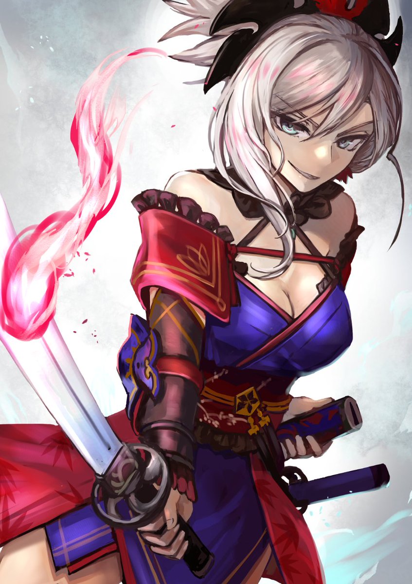 宮本武蔵(Fate) 「祝!??武蔵ちゃん強化ー??特攻!???
#FGO 」|さんしのイラスト