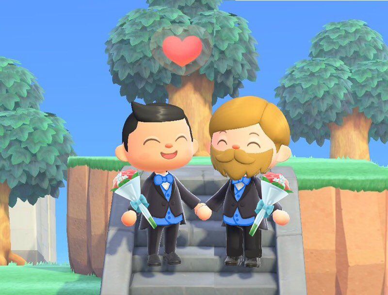 MoonWindsTV's tweet photo. 21 years ago we met, 
11 years ago we married, 
1 year ago I donated my kidney to him, 
4 months ago we started playing Animal Crossing.  

T’was meant to be. 

🏳️‍🌈❤️❤️ #ACNH #dodocode #turnip #gay #LBGTQ #kidney #loveislove https://t.co/4NrB2Dtrbz