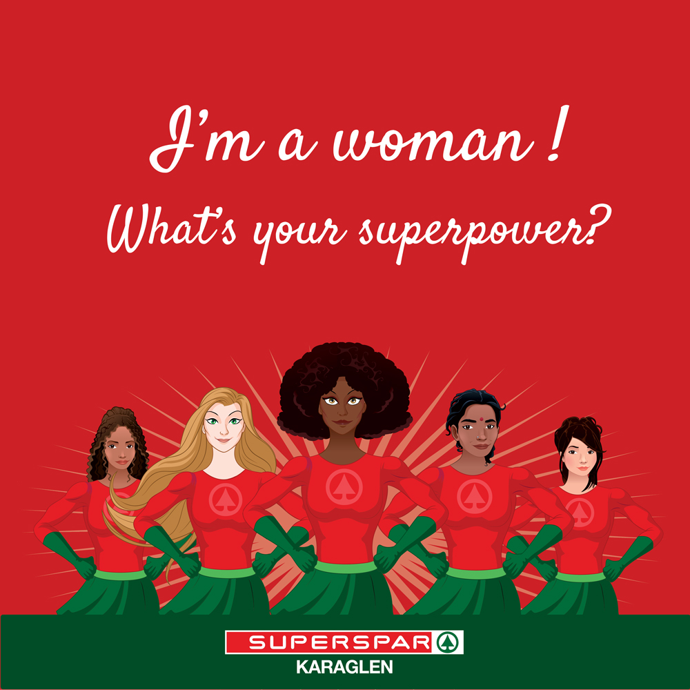 Karaglen_Spar's tweet photo. Happy Woman's Day to each and every one of our beautiful, powerful &amp; of course extremely special female customers. 
>> Remember that you are enough and your voice can change the world!
#WomansDay2020 #KaraglenSuperSpar #WomanWarriors https://t.co/hVEoUFnAcx