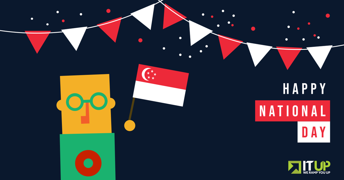 _ITUp_'s tweet photo. Happy Birthday, Singapore! 🎉🎆 We wish a very festive and happy national day to all our staff, customers, trainees, and alumni and their families!

#ITUp #WeRampYouUp https://t.co/9scWT3GjjM
