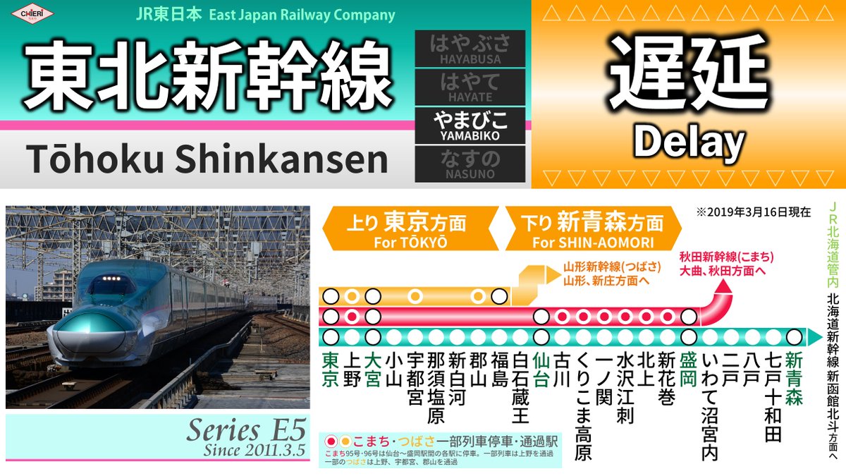 東北新幹線の遅延情報 29ページ目 今日現在 リアルタイム最新情報 ナウティス