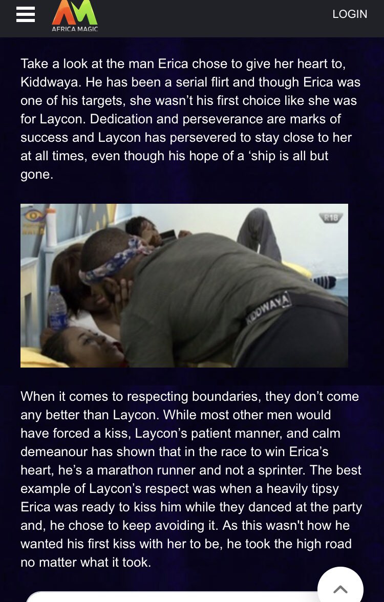 touchex1's tweet photo. Thank you big brother/African magic for writing that lovely article about laycon...waking up to read it gave me hope,because laycon has been insulted and dragged on this app for doing absolutely nothing #BBNaija #Laycon #BBNaijialockdown2020 https://t.co/u6UxhwoPqG