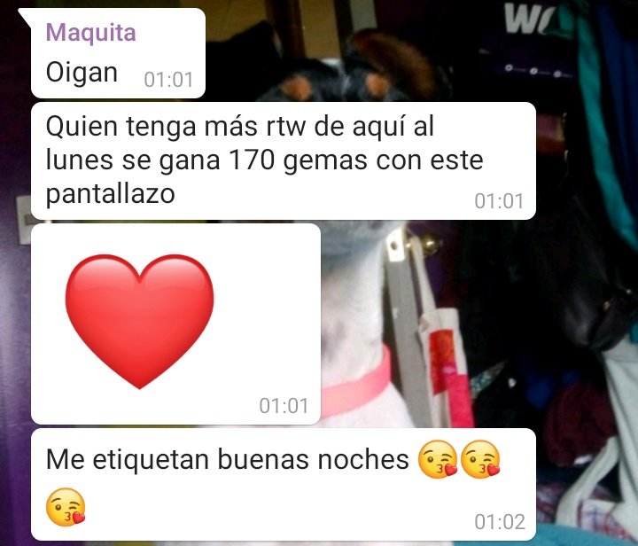 Buenas noches cabros, me podrían ayudar con la mayor cantidad de retuits para ganar 170 gemas de parte de @Macarenasweety3 

Plis cabros denle RT 🥺🥺🥺