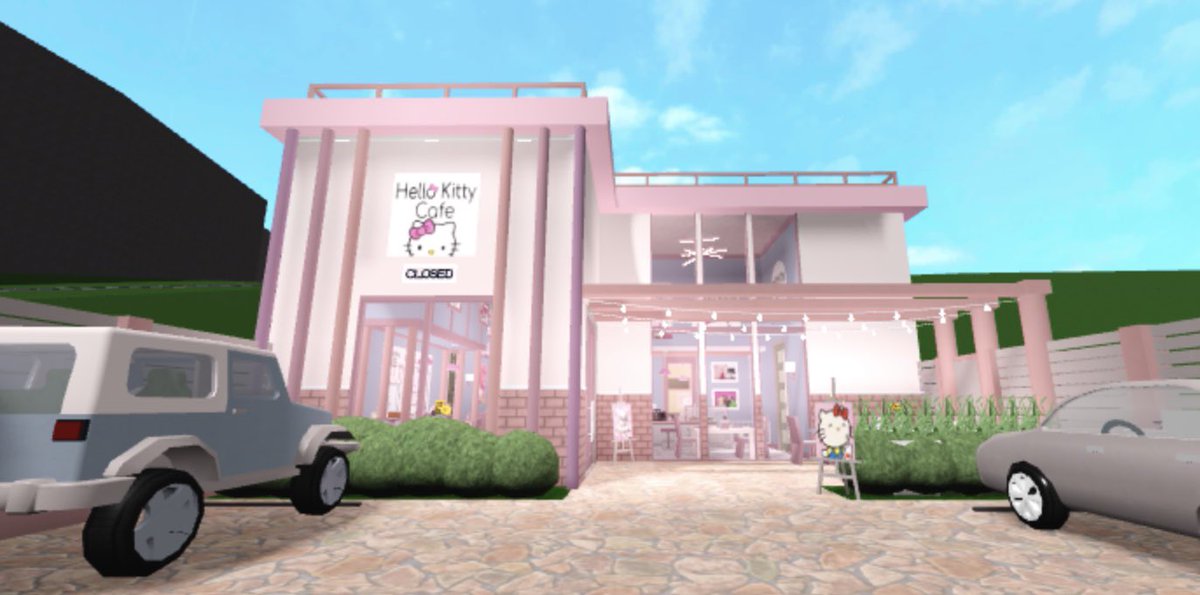 Carmps Not Cramps Lol On Twitter My Hello Kitty Cafe On Bloxburg The Menu And Logo Took Wayyyy Too Long To Make But It Was Worth It P Roblox - roblox bloxburg cafe menu