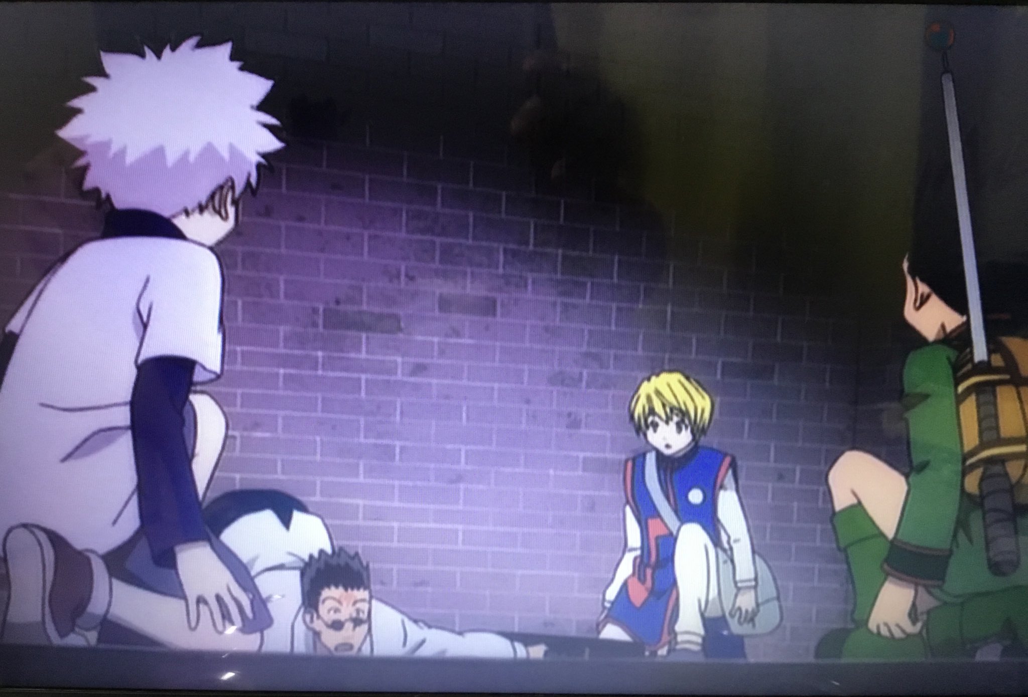 Twitter 上的 リク 新ハンター ハンターアニメ 8話 カイケチ ハ タスウケツ トリックタワーから降りる方法を見つけてゴン キルア クラピカ レオリオが また地上で会おう と別れたけど 短い別れでした この4人のチーム好き Edのやつ そして トンパと5人