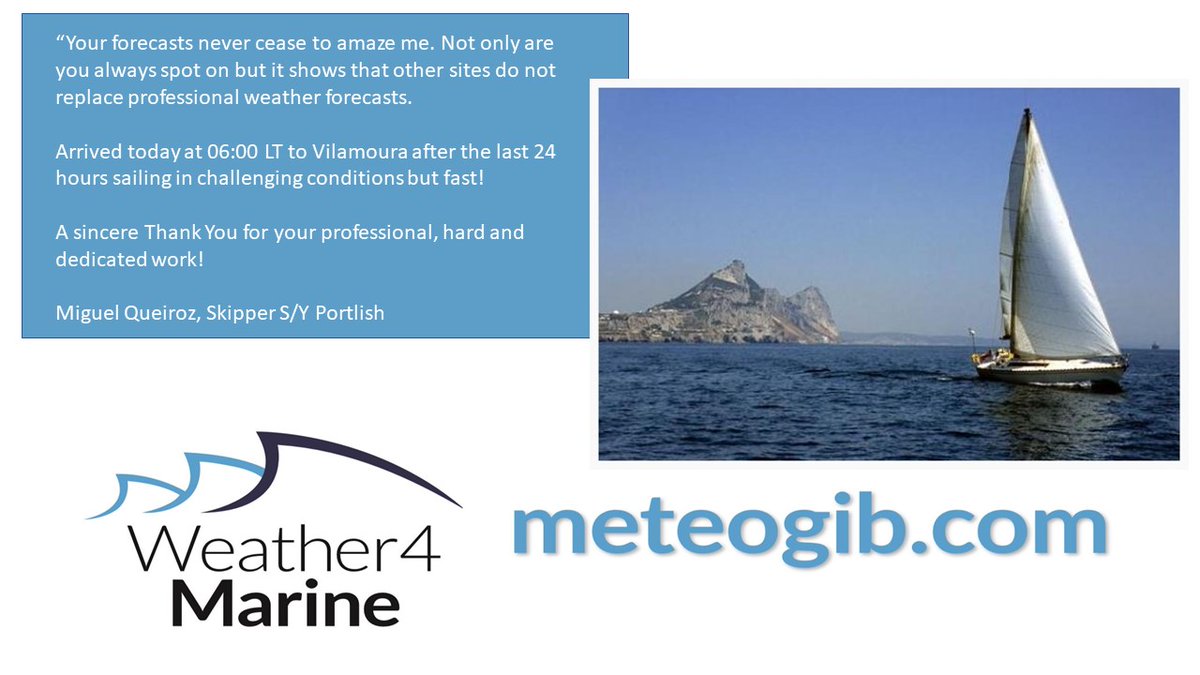 sassworkz's tweet photo. MeteoGib's Weather4Marine - it's always great to get such lovely feedback - but it also tells prospective clients all they need to know about a company!

#Gibraltar #SmallBusiness #Weather #WeatherRouting #Sailing #Yachts #Superyachts https://t.co/AIfQAjRf0P