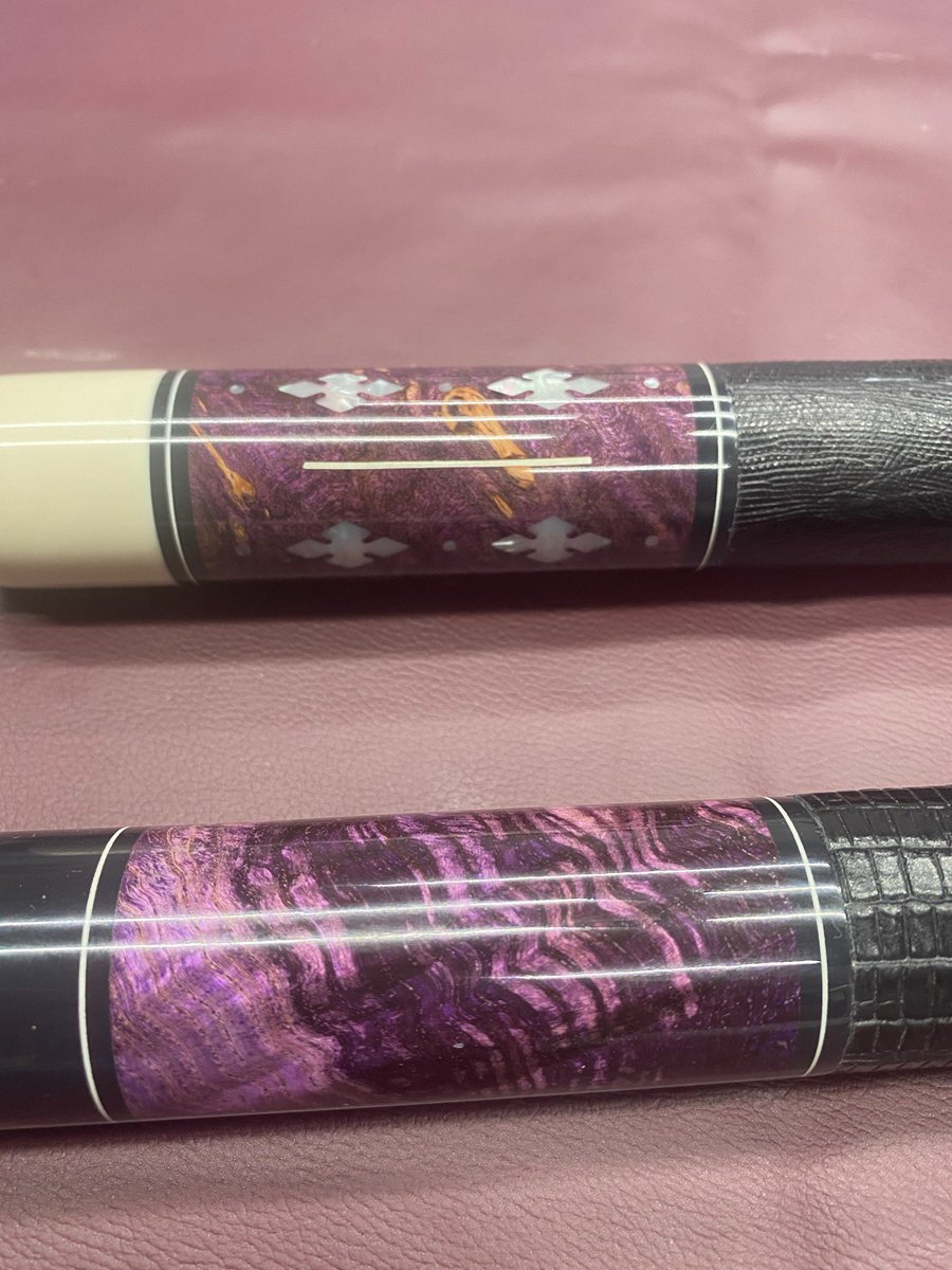 EskimoEfren's tweet photo. A couple of #jerryoliviercustomcues for sale, ranging between $600-1600! Let me know what you like and we can get you into a fine custom cue! https://t.co/vTz97Hls4F