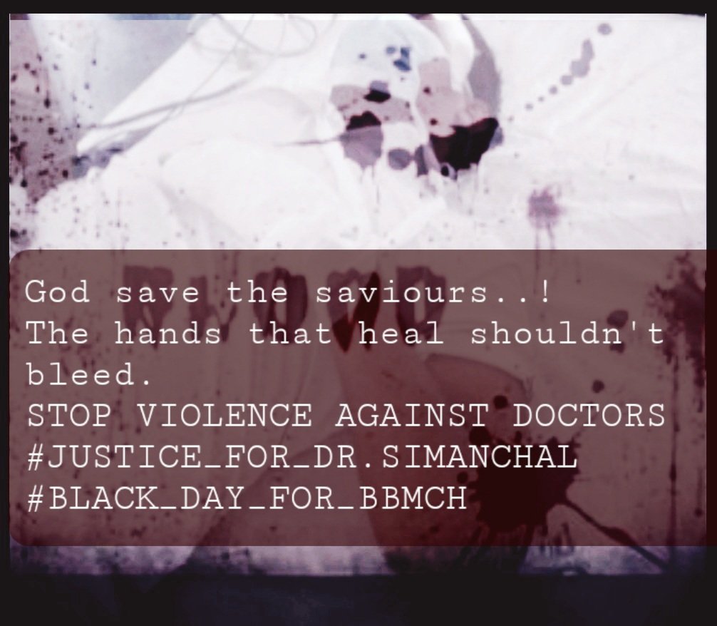Manisha_swain07's tweet photo. #JusticeforDrSimanchal
#Proctectdoctorsbylaw
#stopviolenceagainstdoctors 
#blackdayforbbmch 

@CMO_Odisha @MoHFW_INDIA @nabadasj @NarasinghMishra @spbalangir 

Please ensure our safety. https://t.co/IzBuKlt10s