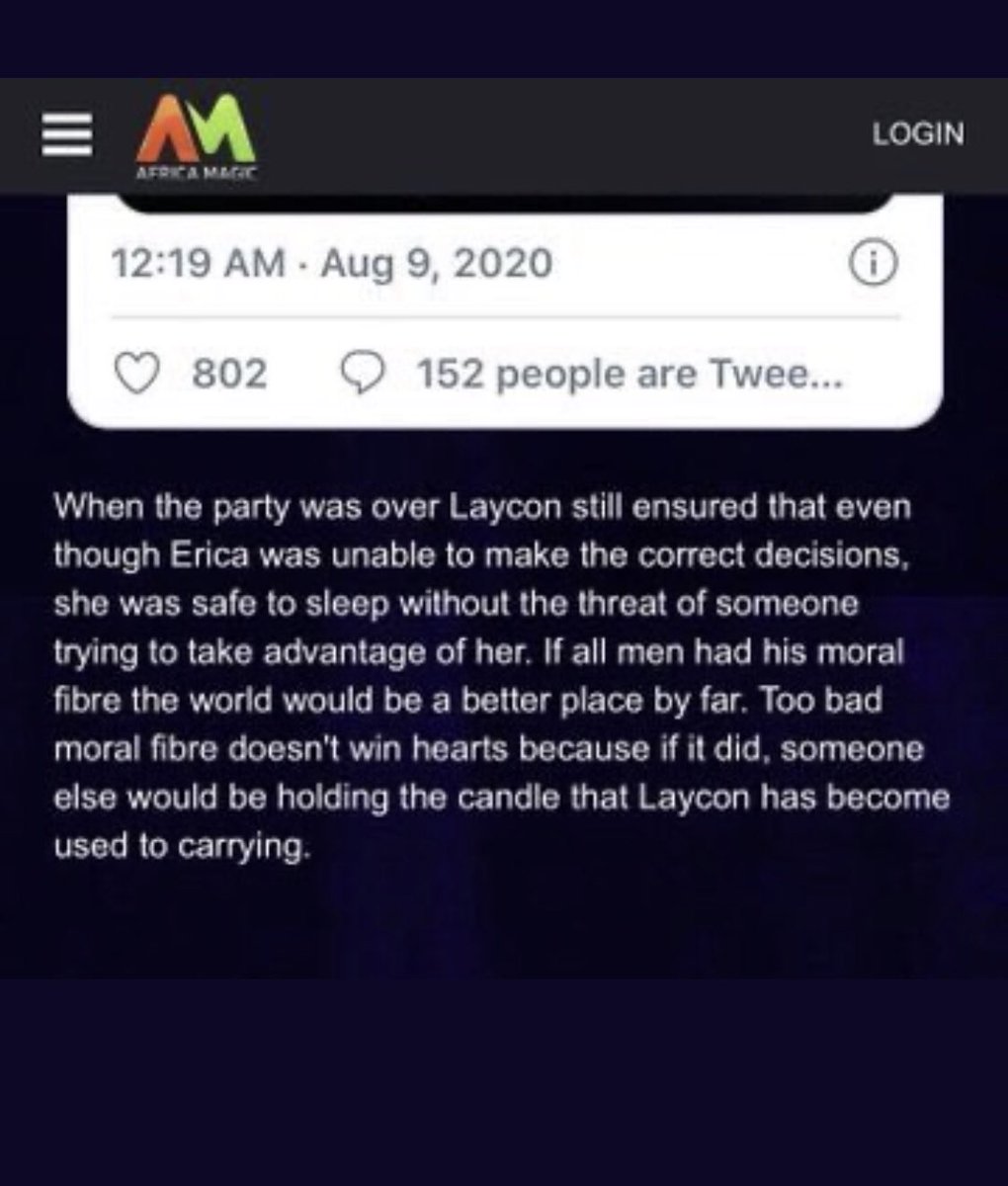 This morning,  #bbnaija web page the ones who have cameras all over the place and saw what we didn’t and heard what we couldn’t released their official statement of what happened. I am so proud of Laycon. my choice of him is reaffirmed. iCONS, you made the right choice y’all!