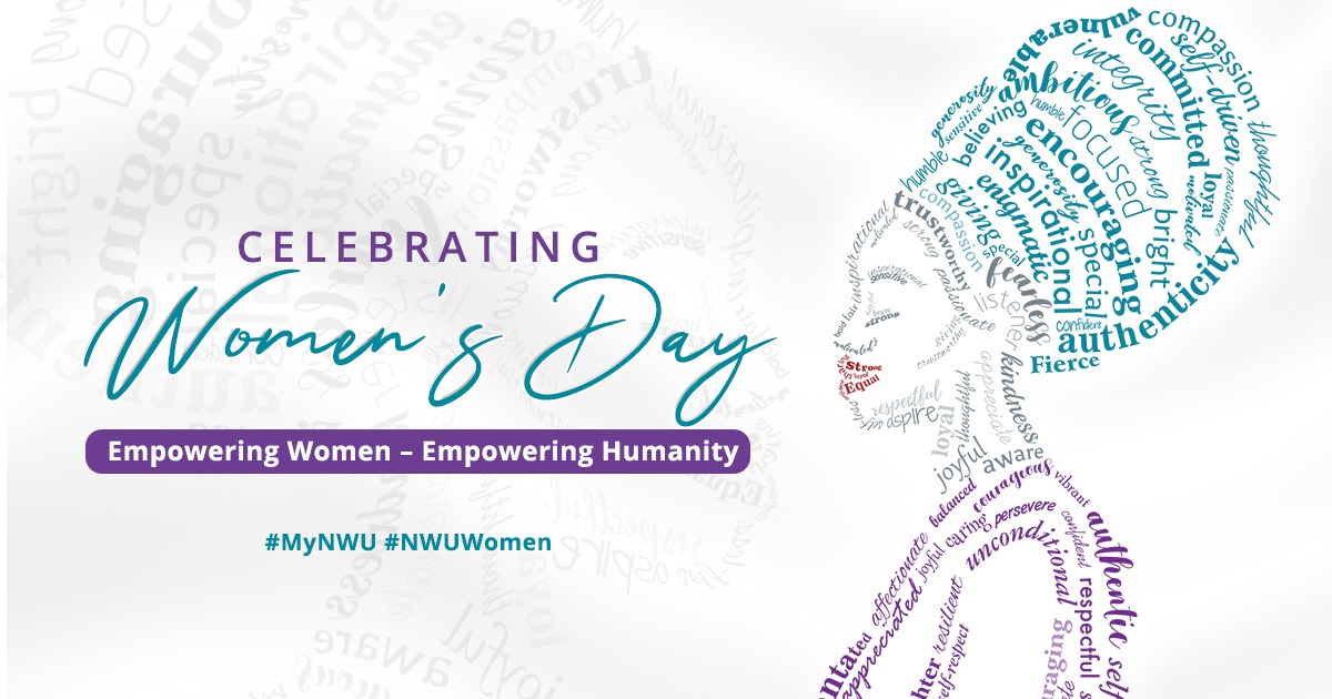 theNWU's tweet photo. Happy #WomensDay - we celebrate women who have played and continue to play an important role in our families, our university, our communities &amp; our country. 

You’re encouraging, equal, fearless, inspirational...

Continue being a phenomenal woman that you are!

#MyNWU #NWUWomen https://t.co/PWqxLKguQS