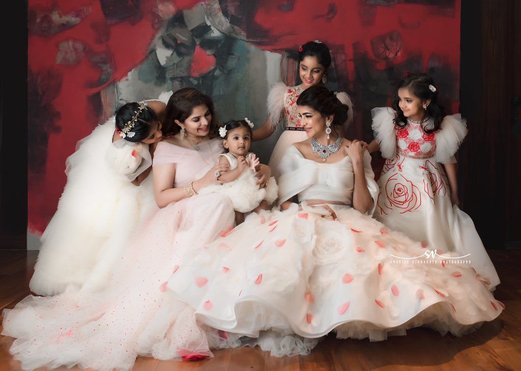 iVishnuManchu's tweet photo. My Ayra turns one today! #AyraManchu #AyraManchuBirthday My Tribe! #happiness #blessed https://t.co/w2FOFkLYm2