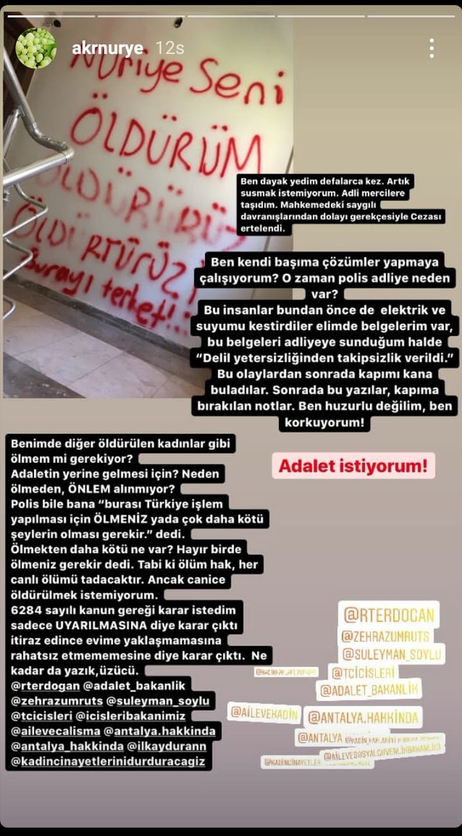 Arkadaşlar olabildiğince bu hastage'i yayalım. Kadınlar ölmeden önce sesinin duyulması gerekiyor. Öldükten sonra katile nefret kusmanın hiçbir anlamı yok❗
#ölmekistemiyorum #rotaile