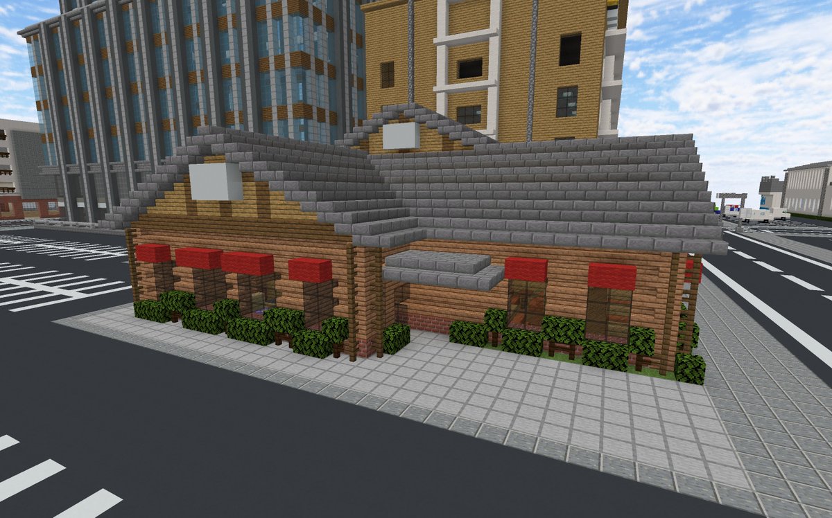 えきぱ Minecraft Pa Twitter コメダ珈琲です 東静岡店あたりを参考にしました Jaoafa 池倉市 Minecraft 建築コミュ コメダ珈琲