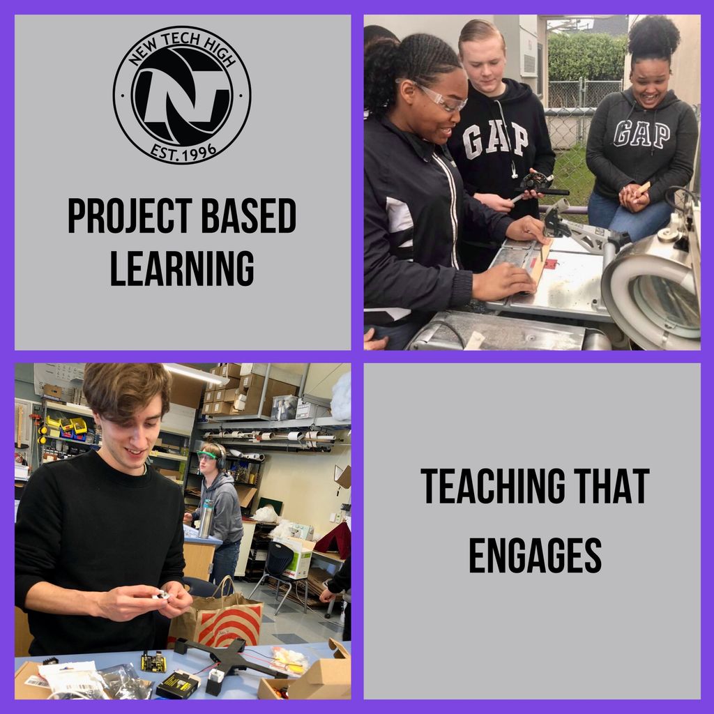 Project Based Learning builds connections between academic content and the real world keeping students engaged and focused on their learning #teachingthatengages #newtechhigh #PBL