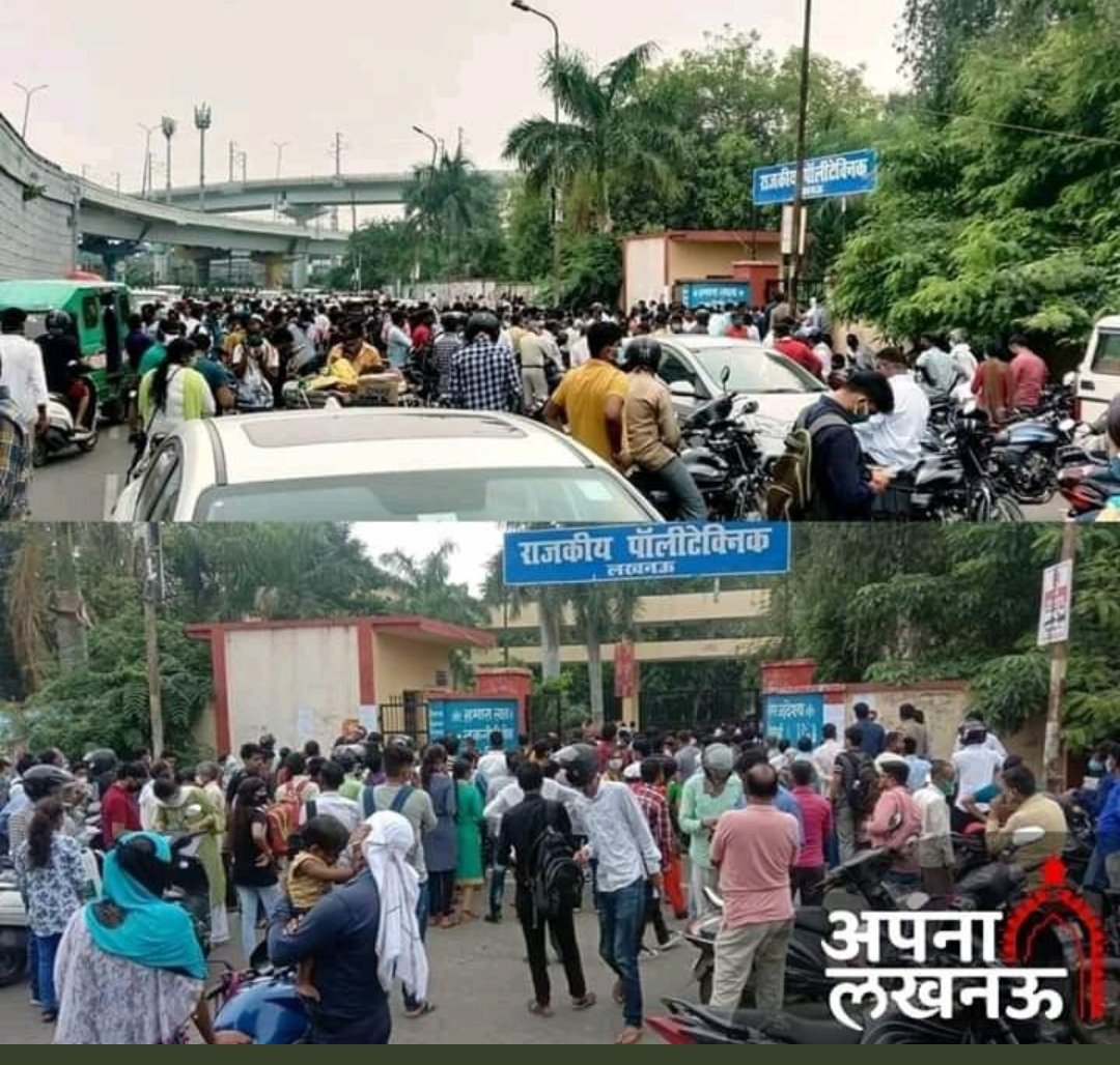 31Petitioners's tweet photo. Is this social distancing GOI ,@ugc_india and  @DrRPNishank are talking about where are the SOPs &amp; what about thermal scanning?This is only one day exam , think about consequences if it Continues for weeks and mass movement of Students across India.

#CancelFinalYearExams https://t.co/IvpyO2p8Fz