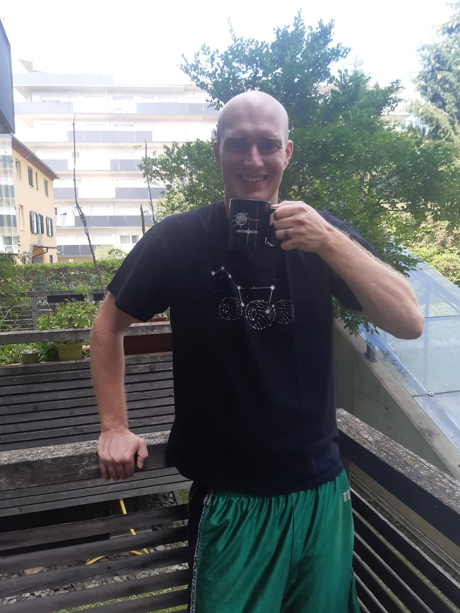 Celebrating with a new coffee mug!