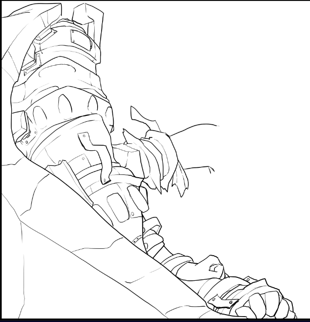 重巡リ級の腕描いてる。
描き込めー! 
