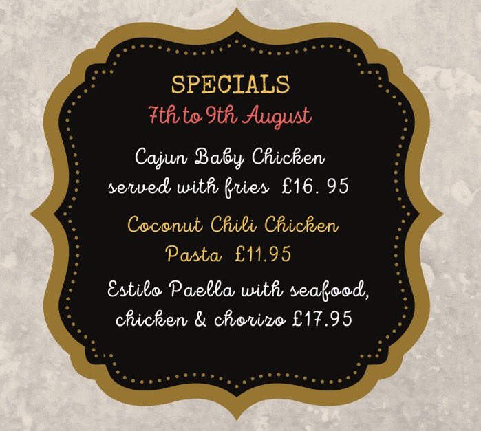 Last chance today to enjoy these favourites for takeaway! Baby Chicken or Coconut Chili Chicken Pasta! Book you slot and order early...when they’re gone they’re gone!
