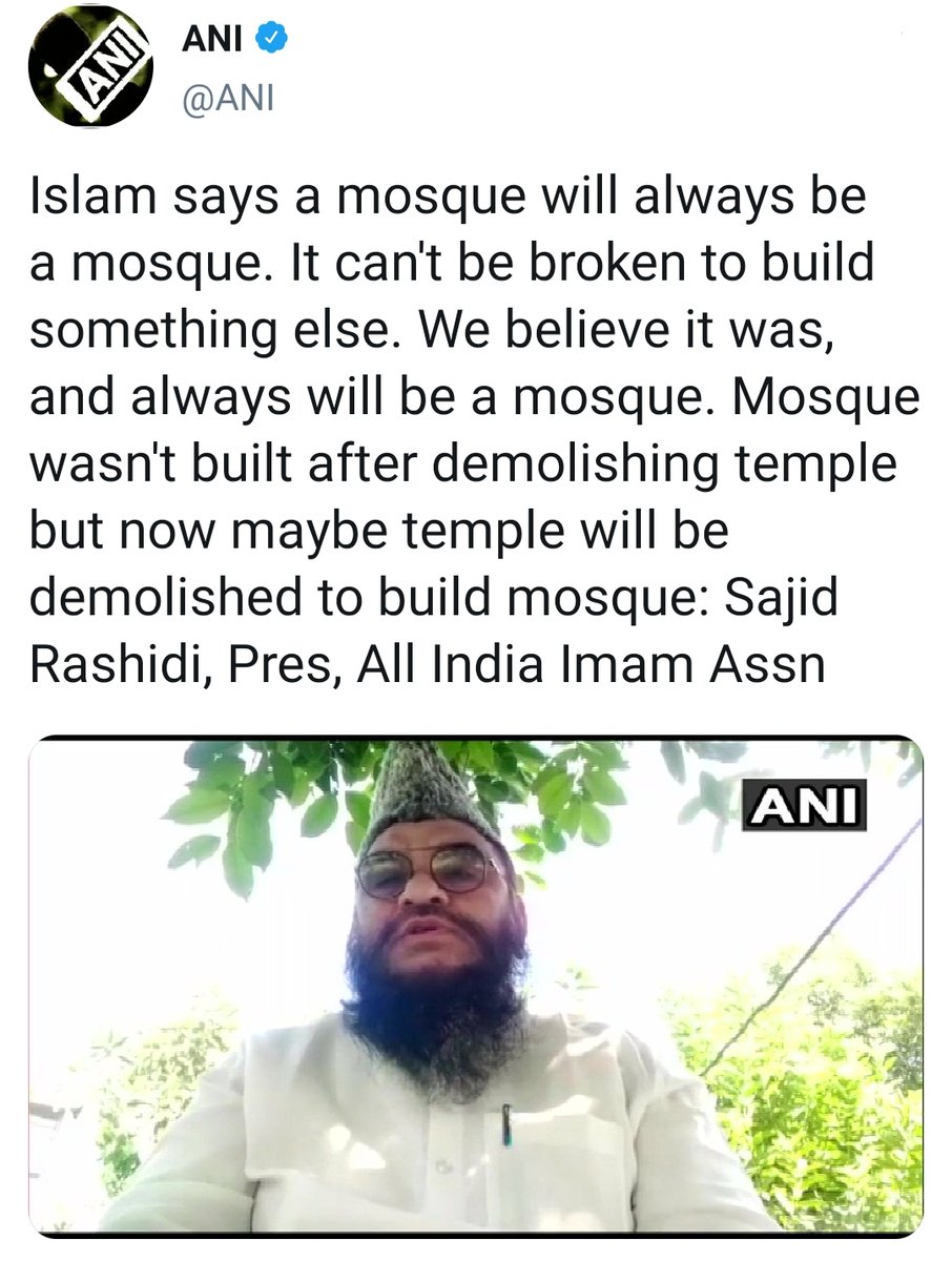 And if you think he is just one such person and we should just ignore him, then we must remember that this ignorance has landed us where we are today. They aren't bluffing. They mean every word that they are saying about razing the temple to build a mosque.