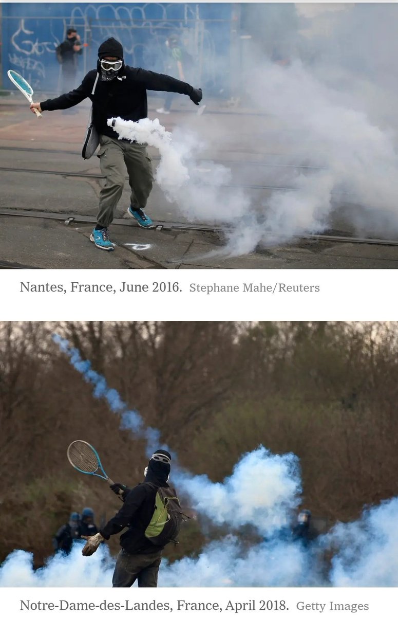 Tennis rackets vs Tear Gas: