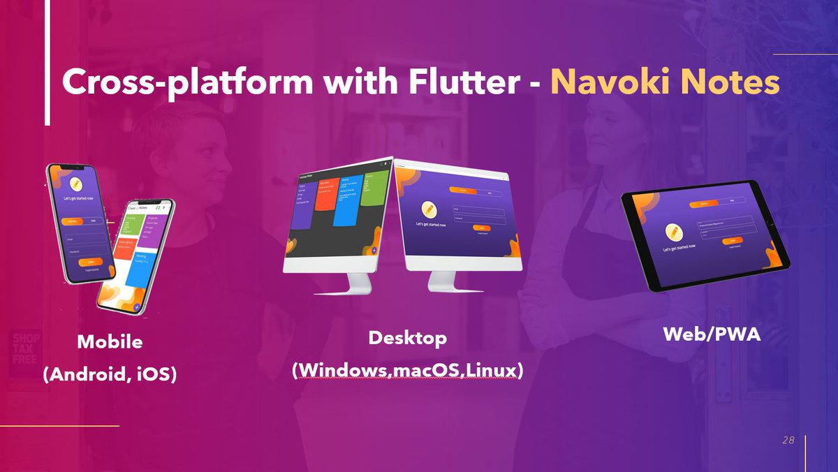 theshivamlko's tweet photo. 🤔Is Flutter really a Cross Platform app?
I have given a talk on "Make your First Cross platform App using #Flutter for #Android ,#iOS, #Web, #PWA, #Windows, #macOS,#Linux
Organized by @FlutterAHM
Get PPT  Down 👇
@nlycskn @r_FlutterDev @FlutterComm @IndiaFlutter
 #flutterdev https://t.co/A5op7UXmNW