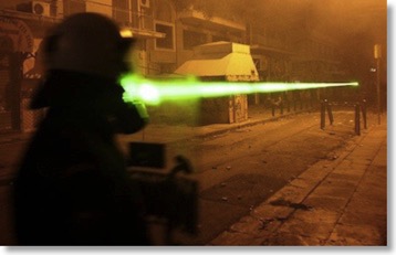 Lazer pointers: Via:  https://www.diyphotography.net/hong-kong-protesters-are-using-laser-pointers-to-confuse-facial-recognition-and-theyre-frying-photographers-camera-sensors/