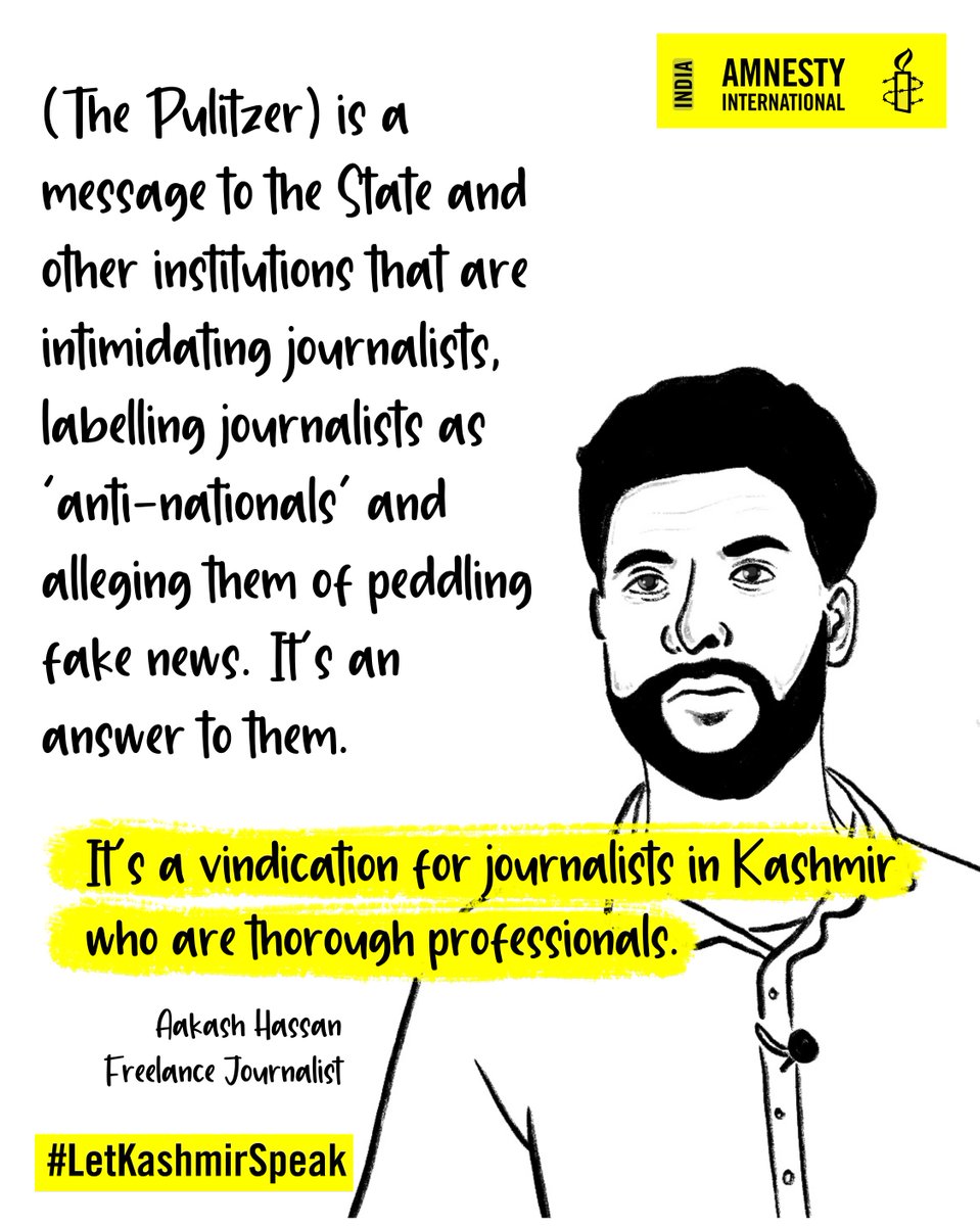 A small beacon of hope glimmered in J&K when 3 local photojournalists were awarded the Pulitzer Prize in May.

Welcomed by journalists in the region, the work of the winners has also been termed as “anti-national” by political leaders in India.

#LetKashmirSpeak