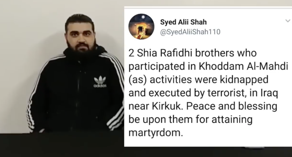 Member of Shia apologist group  @BayatalGhadeer tweeted in support of this sectarian militia.