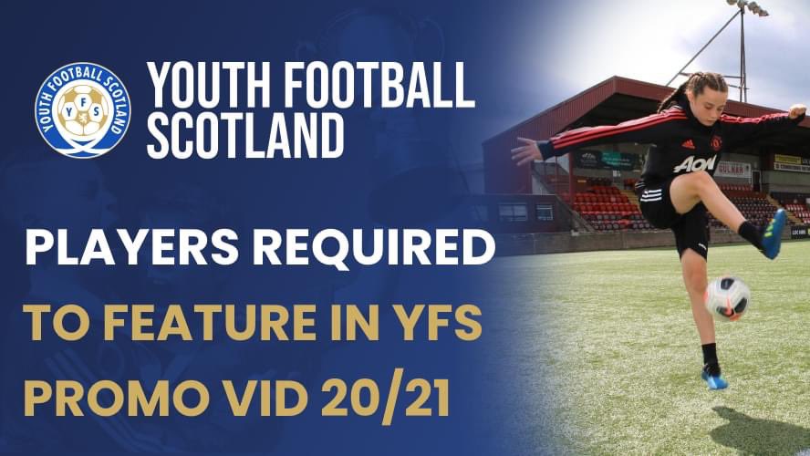 YFS PROMO VID 2020/21 | A fantastic response from young players, who will receive an email shortly! Today is the last day to get in touch. We are particularly keen to hear from anyone in the Aberdeen area, available this Friday.

➡️ Get involved @ yfs.news/promovid2020