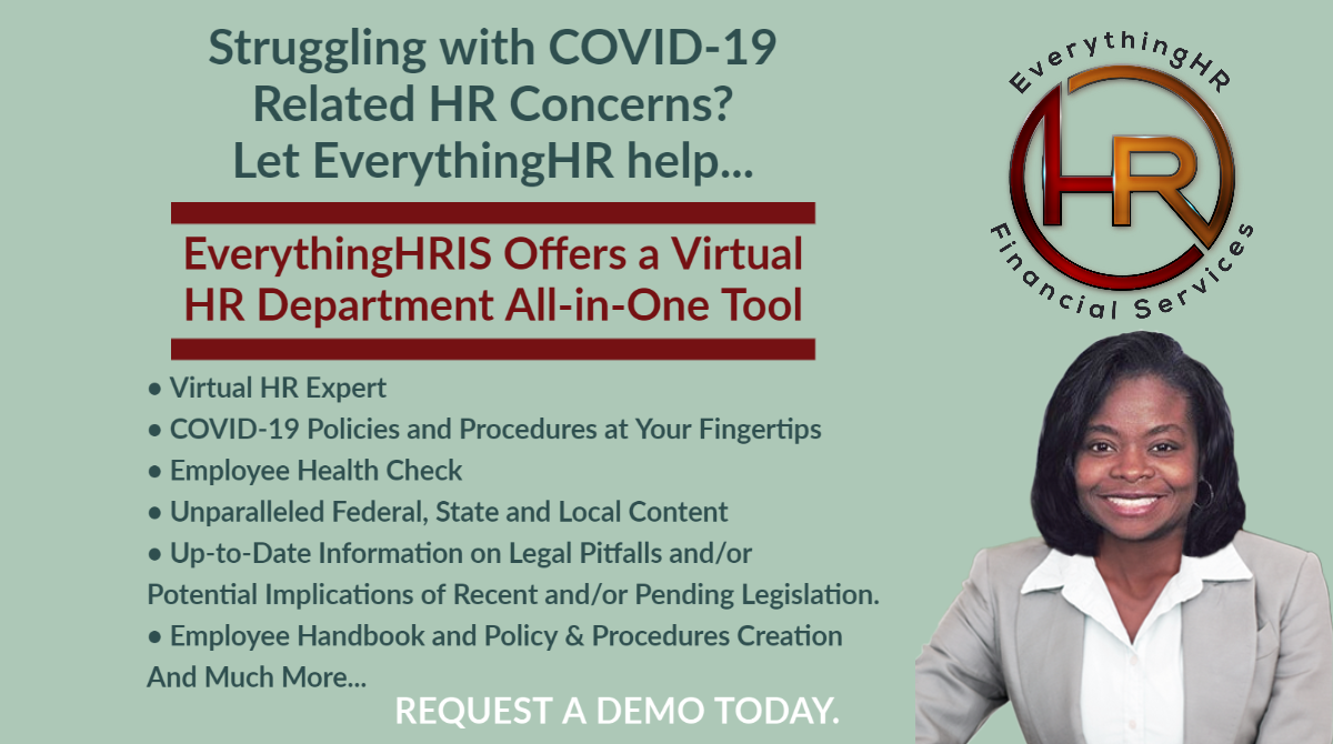 EverythingHR1's tweet photo. Small business owners, we know that HR matters are especially challenging now during the COVID-19 Crisis. We're here to help. Our EverythingHR Information System puts virtual solutions at your fingertips.
Learn More➡️https://t.co/8P67vkmAQK

#HR #HRIS #VirtualExpert #EverythingHR https://t.co/auVLphRB8P