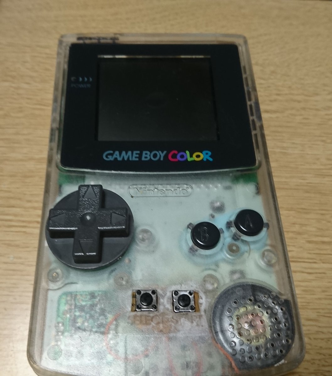 ハッシー スタートとセレクトを改造した ゲームボーイカラーの配線外れた ので修理した 液晶交換したいね ゲームボーイカラー