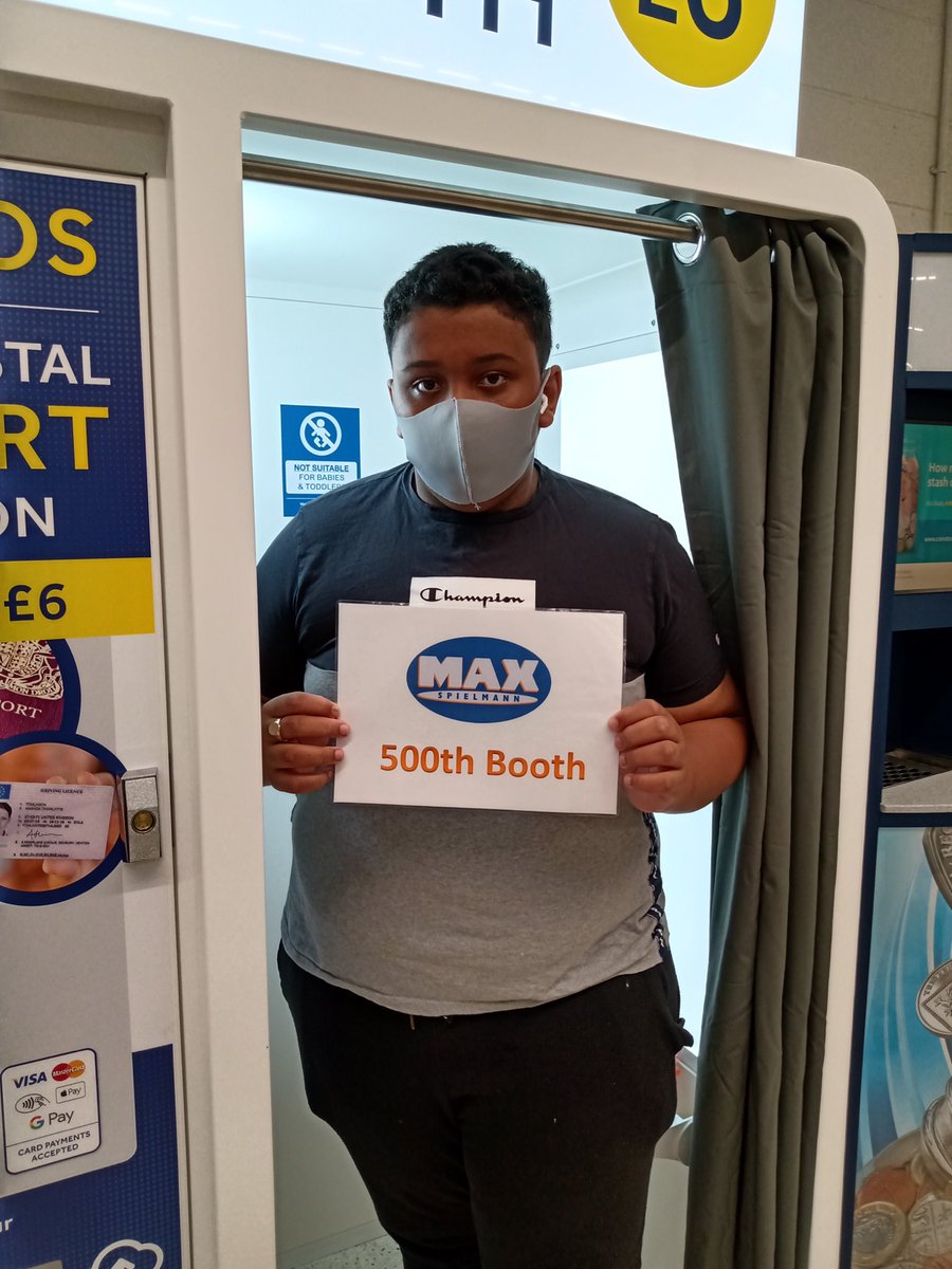 We now have opened our 500th Photo ID booth. Although our first customer today doesn’t look that happy, he was happy with his photo!