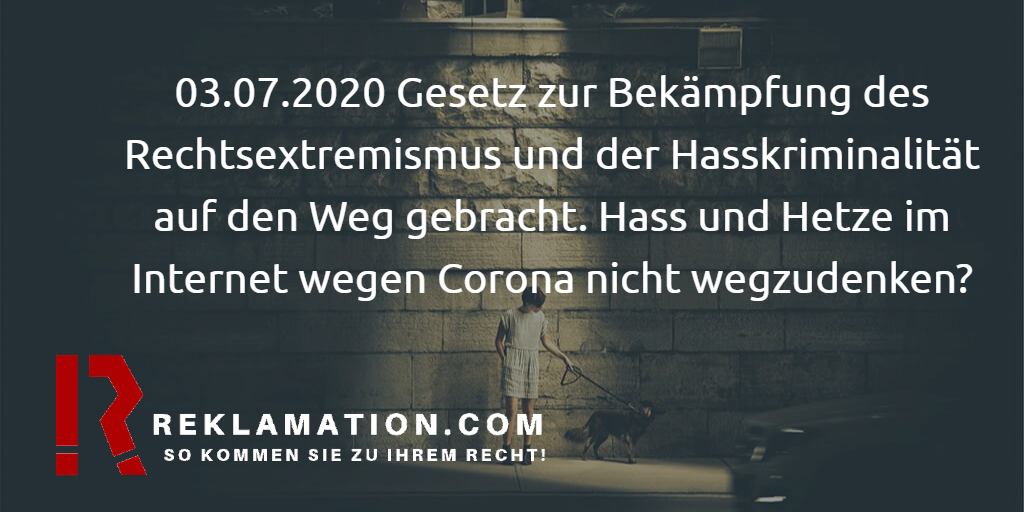 REKLAMATIONCOM's tweet photo. Rechtsextremismus und Hasskriminalität wegen Corona nicht mehr wegzudenken! 😷🤒
Wie habt Ihr den Hass und die Hetze im Internet schon selbst erlebt? https://t.co/cA7zfYssqv
https://t.co/96x7W0obK2 #ichbinkeinVirus Anti- #Rassismus  @WirVsVirus #Rechtsextremismus #saynotoracism https://t.co/AzGMQKLTa4