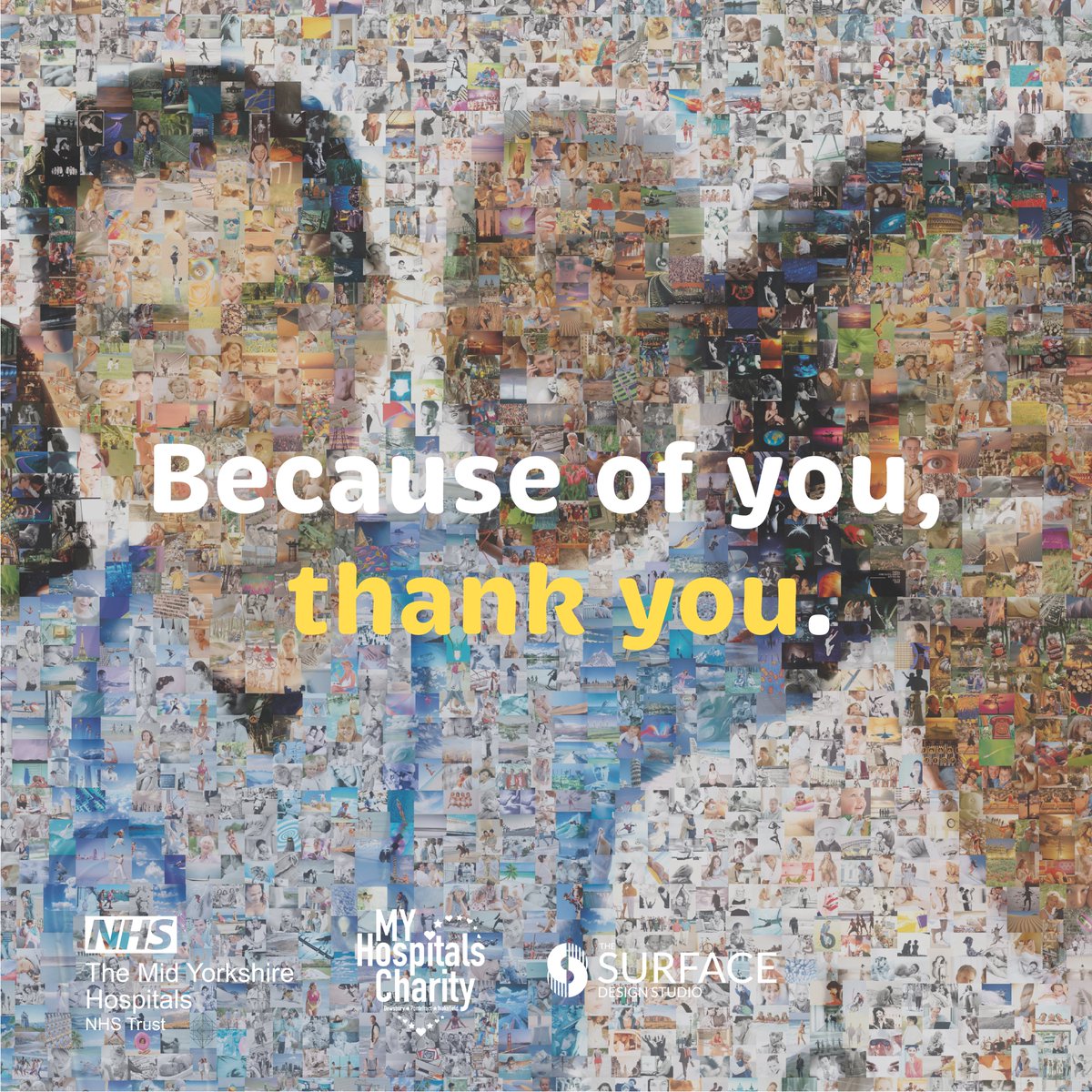 MY_NHSCharity's tweet photo. We are extremely excited and proud to team up with The Surface Design Studio, to create a legacy mural, in the theme of a Rainbow.

#Becauseyou

https://t.co/L9gaNYzL3m

#nhs #design #wakefield #pinderfields #hope #mural #mosaic #charity #inspiring #donate #midyorkshiretrust https://t.co/wFesfgqdle