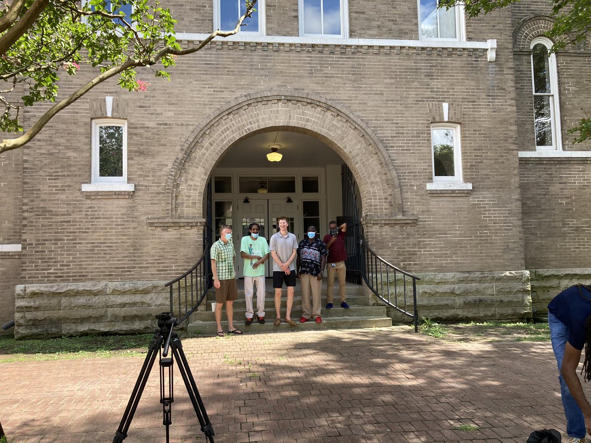 Emmett Till Memory Project team in front of the courthouse. Please download our app and give us some feedback! tillapp.emmett-till.org
