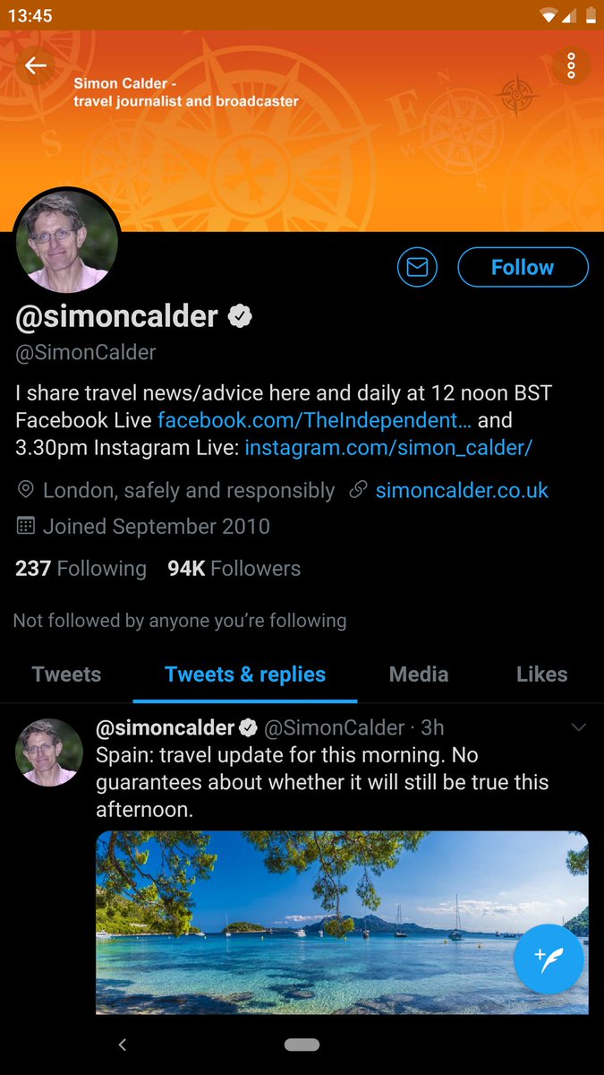 PeggleFan's tweet photo. @SimonCalder Love how your Twitter location is "...safely and responsibly", unlike your advice. #ThisMorning https://t.co/15YvneB7ra