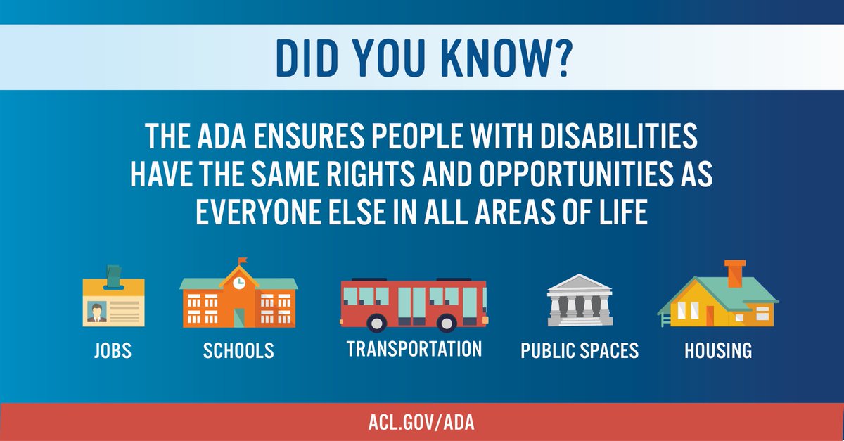 IlcRural's tweet photo. With a national expectation of accessibility and full participation clearly established by the ADA, we have new tools &amp; technology to assist people; and schools, workplaces, &amp; activities are more inclusive for 61 million Americans with disabilities. #ADA30 https://t.co/VQ64cxhQiN