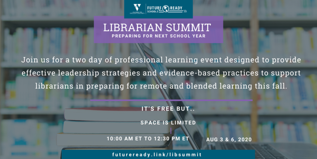 shannonmmiller's tweet photo. BIG NEWS, friends.
We are opening up registration for 500 more people to the Future Ready Librarians Summit on August 3 and 6. 🎉🎉🎉
You can register at this link...
https://t.co/f0HsnmMyNs #futurereadylibs #tlchat https://t.co/Px6uUD6hyq
