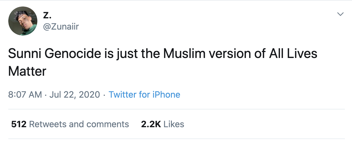 [THREAD] Sunni genocide fact or fiction?Recently on Twitter there has been discussion on Sunni genocide as it is commonly denied by Shias who claim it is merely a fabrication & a hateful reaction to the hashtag  #Shiagenocide.