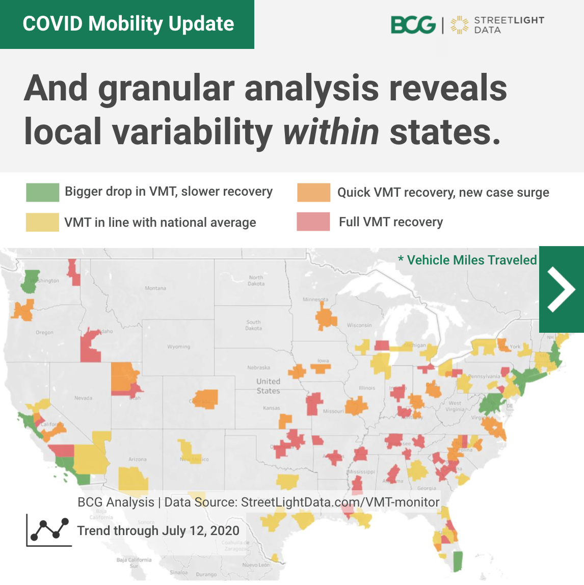 StreetLightData's tweet photo. Insightful analysis from Augustin Wegscheider and the #mobilty team at @BCG. Read more on our blog at https://t.co/Z7S9XB2Oi1

Follow us for details on the upcoming webinar to dive deeper into demographics and other factors shaping the #COVID19 #traffic recovery. https://t.co/dI9JCkLghU