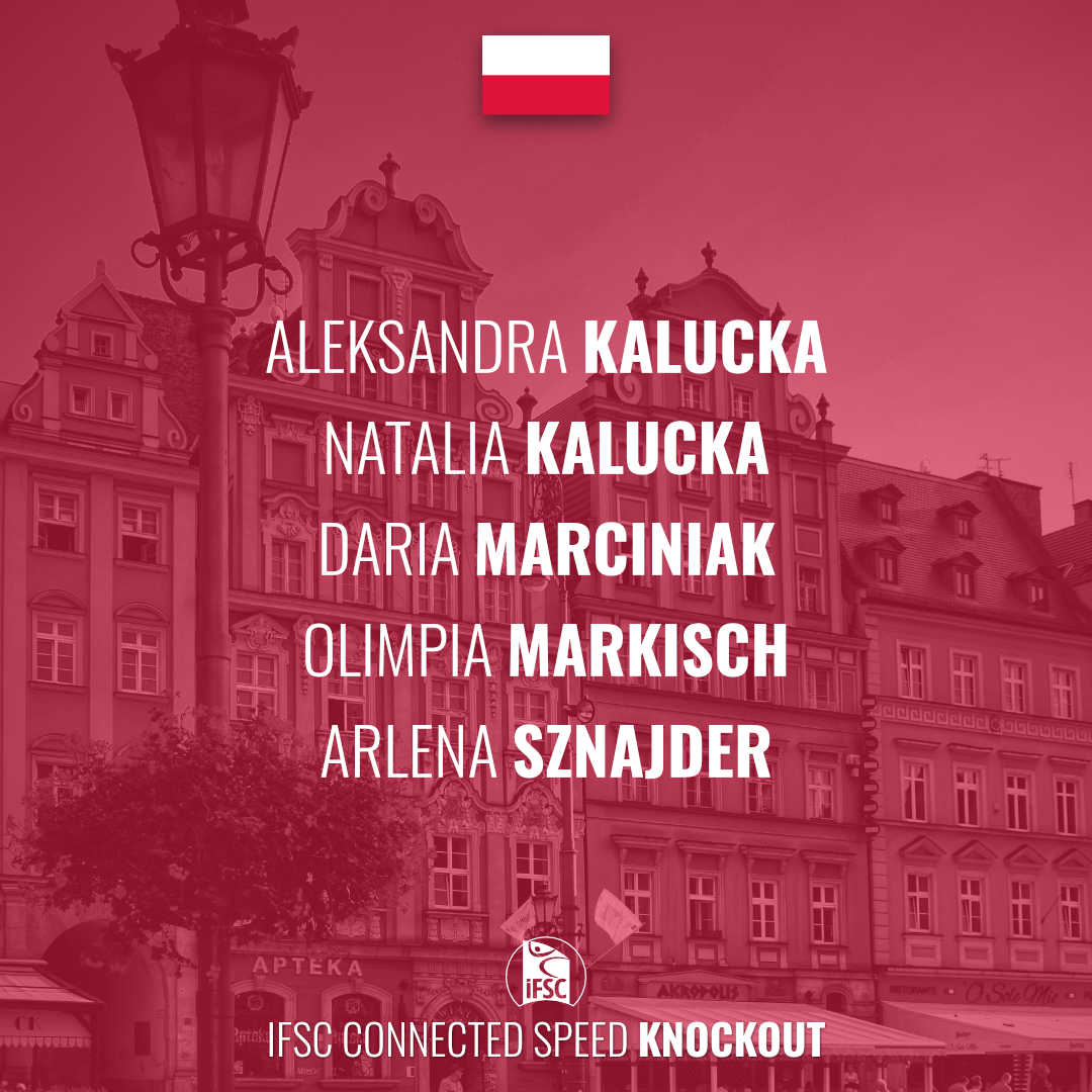 ifsclimbing's tweet image. Athletes representing both the Czech Republic 🇨🇿 and Poland 🇵🇱 will compete on the same wall at the IFSC Connected Speed Knockout. #IFSCSpeedKnockout