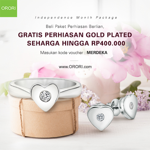 Beli paket perhiasan berlian ORORI lebih hemat dan untung karena kamu juga bisa dapat perhiasan gold plated gratis! Yuk, pesan sekarang di ORORI!

bit.ly/JPfreeGP