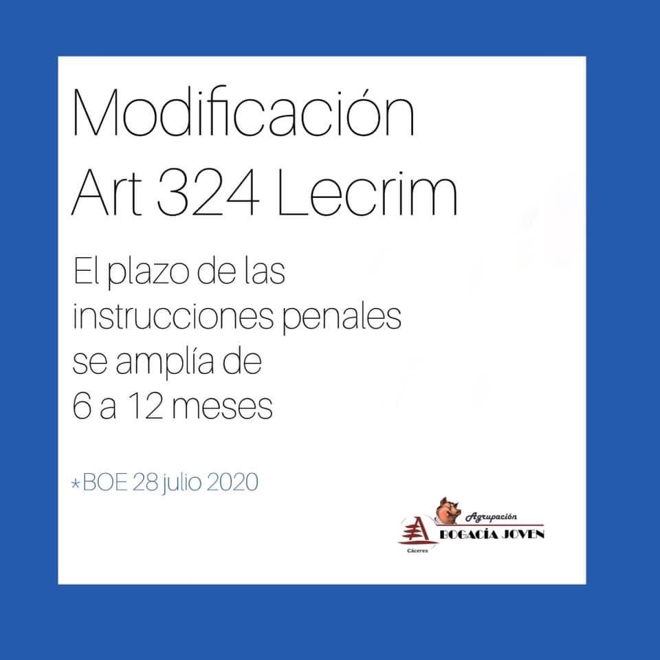 ⚠️NOVEDADES:

BOE 28 JULIO DE 2020
MODIFICACIÓN DEL ART 324 LECRIM

El plazo de las instrucciones penales se amplía de 6 a 12 meses

boe.es/diario_boe/txt…