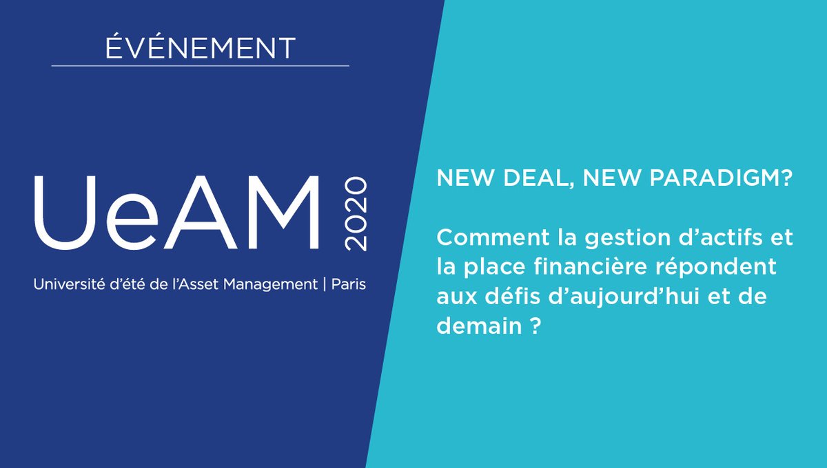 Paris_Dauphine's tweet photo. [Événement en ligne] #UeAM2020 Save the date !
Comment la gestion d’#actifs et la place #financière répondent aux défis d’aujourd’hui et de demain ? 📈 

🗓 27 août : Université d'été de l'Asset Management 2020, @HoFDauphine (@Paris_Dauphine-@psl_univ)
👉 https://t.co/pHvrko7yE4 https://t.co/Lvtoznf006