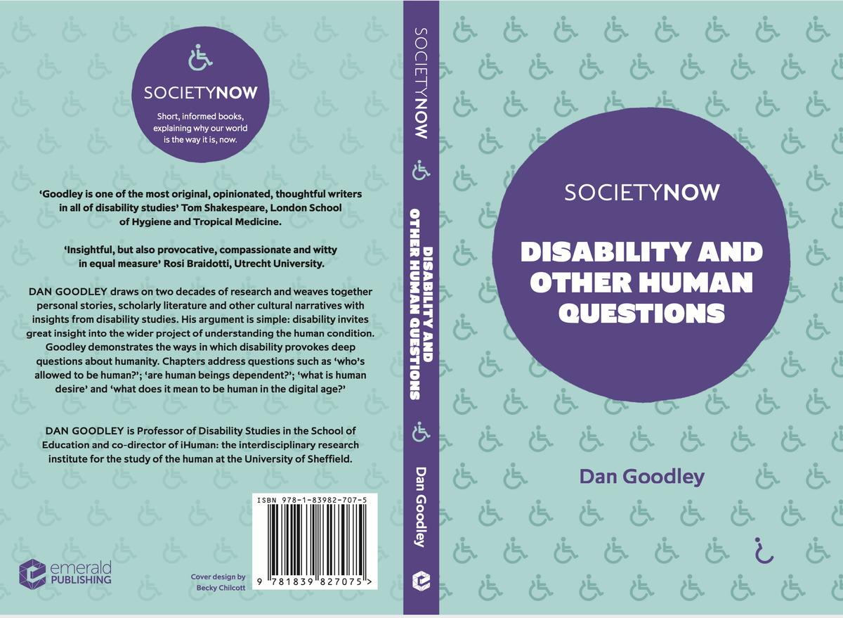 Out in November 'Disability and Other Human Questions'. Many thanks to @TommyShakes and Rosi Braidotti for your kind words