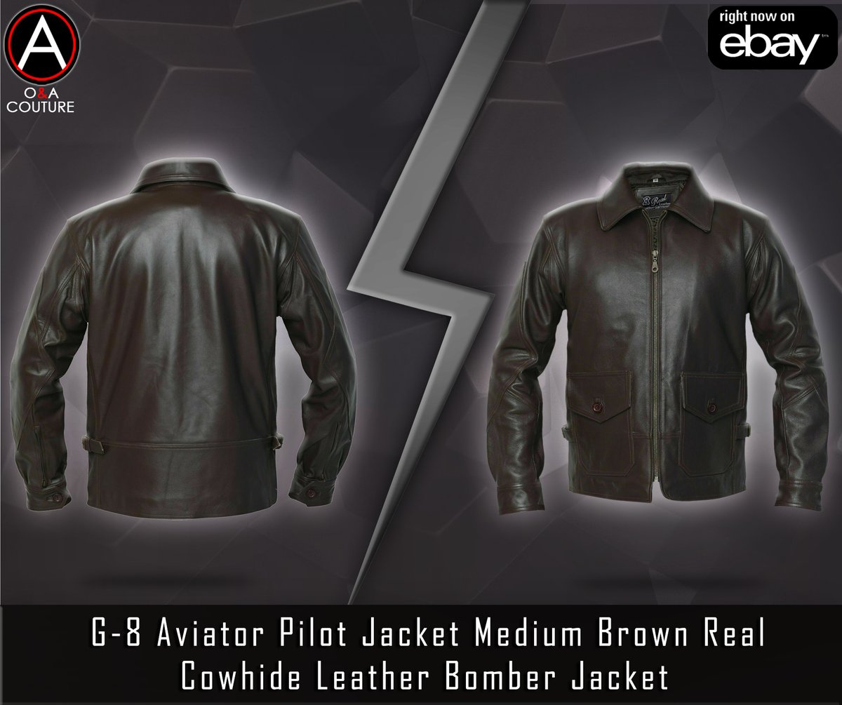 Buy G-8 Aviator Pilot Jacket Medium Brown Real Cowhide Leather Bomber Jacket available in Reasonable Price at eBay.com
Order Now: ebay.to/2P0kV5Q
#G8jacket #G8Aviatorjacket #brownLeatherjacket #FlightBomberjacket #BomberBrownLeatherjacket